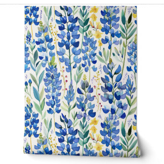 Texas Bluebonnet Blue Wildblume Pattern Tapete
