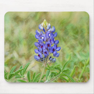 Texas Bluebonnet Blume Art Mouse Pad Mousepad