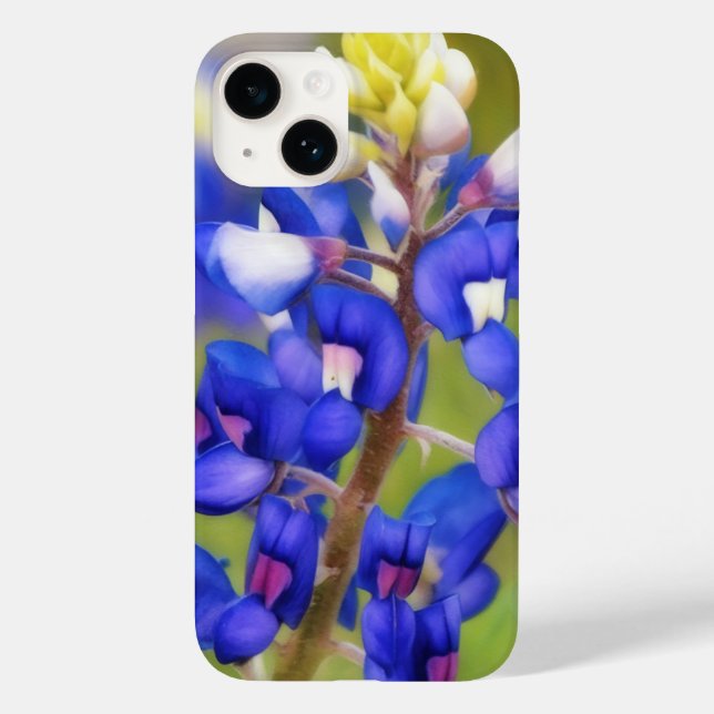 Texas Bluebonnet Blume Art Phone Case (Rückseite)