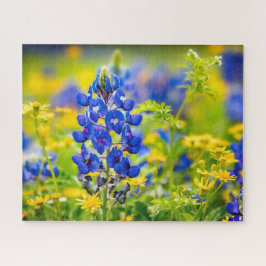 Texas Bluebonnet Blume mit Gelb Puzzle