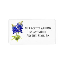 Texas Bluebonnet Blume, Moderne Hochzeit Adressaufkleber