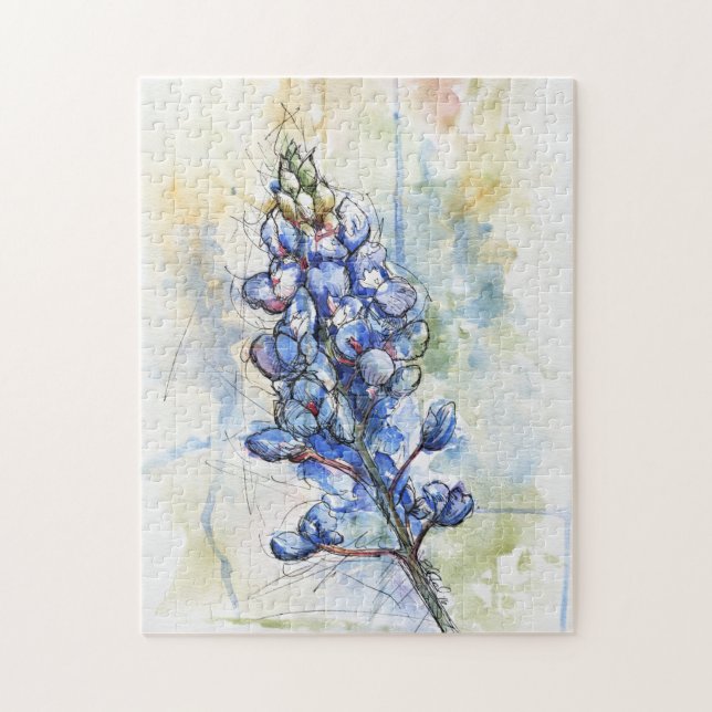 Texas Bluebonnet Blume Puzzle (Vertikal)