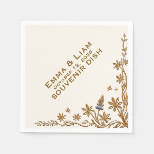 Texas Bluebonnet Elegante Florale Hochzeitsserviet Serviette
