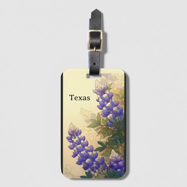 Texas Bluebonnet-Gepäckanhänger Gepäckanhänger (Vorderseite Vertikal)