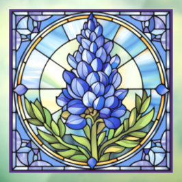 Texas Bluebonnet Glasdesign Fensteraufkleber