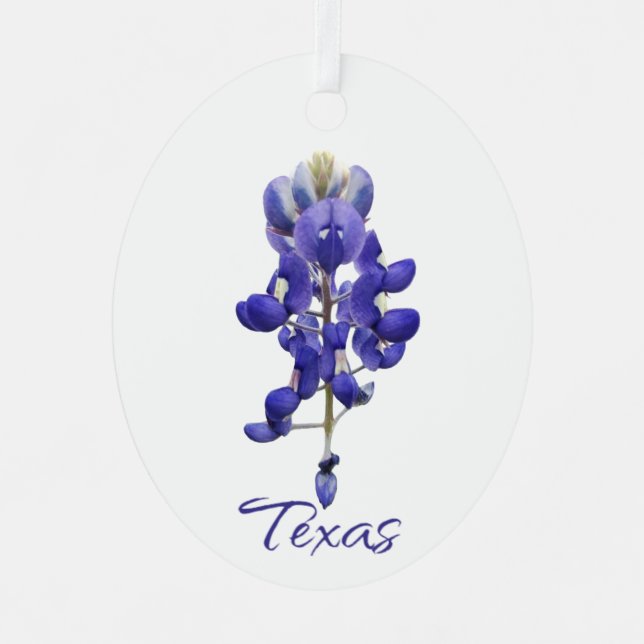 Texas Bluebonnet Metal Ornament (Vorderseite)