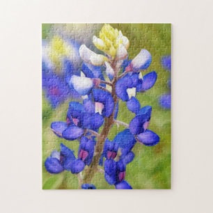Texas Bluebonnet Nahe Blume Art Puzzle