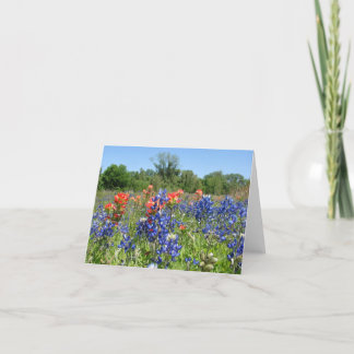 Texas Bluebonnet & Paintbrush Notecard Karte