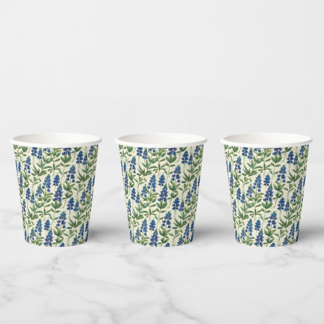 Texas Bluebonnet Paper Cups Lupine Pappbecher (Multi)