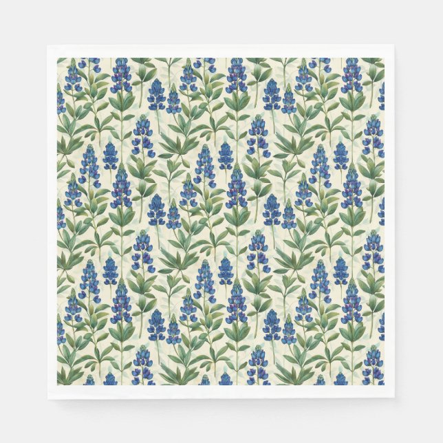 Texas Bluebonnet Papier Napkins Lupine Serviette (Vorderseite)