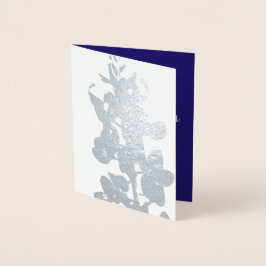 Texas Bluebonnet Silver Foil Note Card Folienkarte
