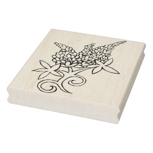 Texas Bluebonnet Texan Liebe Blume Gummistempel
