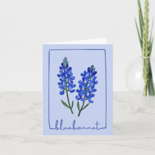 Texas Bluebonnet Watercolor Karte