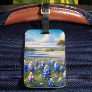 Texas Bluebonnet-Wiesenlandschaft Gepäckanhänger