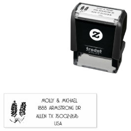 Texas Bluebonnets Floral Wedding Rücksendeadresse Permastempel