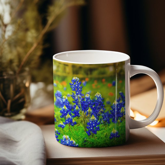 Texas Bluebonnets Hill Country Wildblume Nature Kaffeetasse (Texas Bluebonnets Mug)