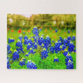 Texas Bluebonnets Indian Paintbrush Floral Puzzle