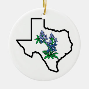 Texas Bluebonnets Keramik Ornament