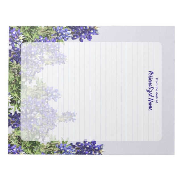 Texas Bluebonnets Lined Notizblock (Vorderseite)