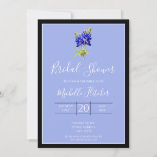 Texas Bluebonnets on Slate Blue, Spring, Bridal Einladung