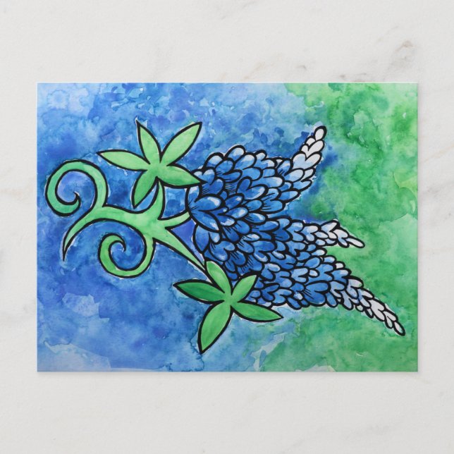 Texas Bluebonnets Postkarte (Vorderseite)