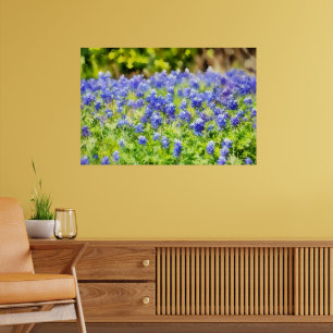 Texas Bluebonnets Wasserfarben-Stil Kunstprint Poster