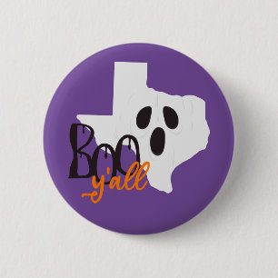 Texas Boo Y'all Halloween Button