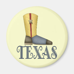 Texas Boot Design Geschenk Magnet