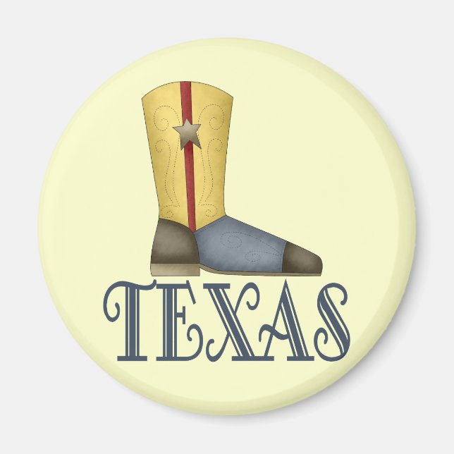 Texas Boot Design Geschenk Magnet (Vorne)