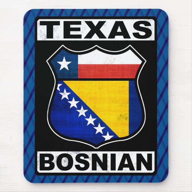 Texas Bosnian American Sign Mousemat Mousepad (Vorne)