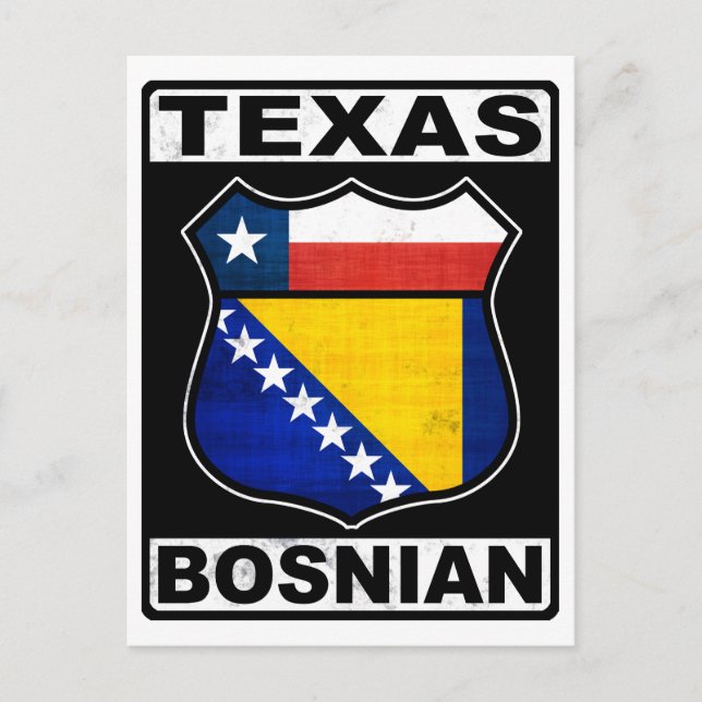 Texas-bosnischer Amerikaner Postkarte (Vorderseite)