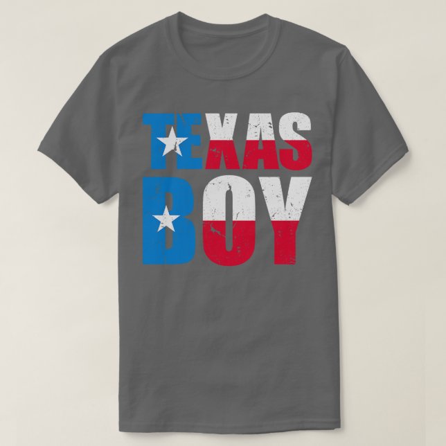 Texas Boy USA Vintage Fahne T-Shirt (Design vorne)