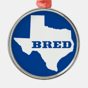 Texas Bred Silbernes Ornament