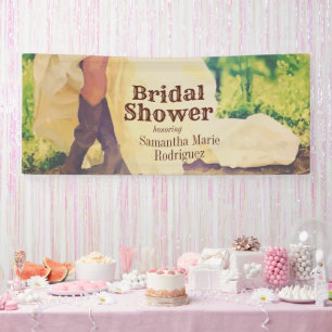 Texas Bride in Boots Brautparty Banner