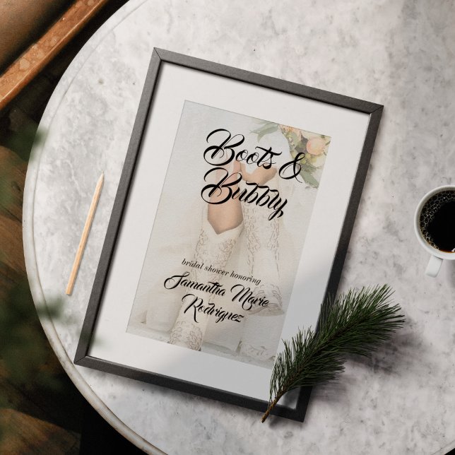 Texas Bride Kristall Boots Brautparty Poster (Von Creator hochgeladen)