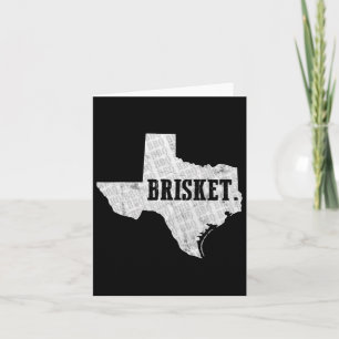 Texas Brisket Grillen und Pitmaster T-Shirt Karte