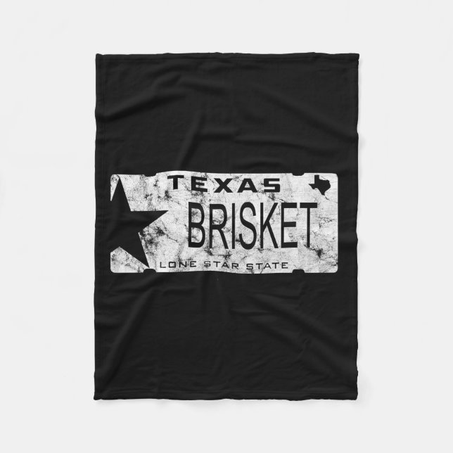 Texas Brisket-Lizenzschild BBQ-Pitmaster Fleecedecke (Vorderseite)