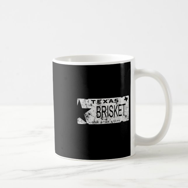 Texas Brisket-Lizenzschild BBQ Pitmaster Kaffeetasse (Rechts)
