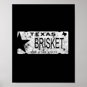 Texas Brisket-Lizenzschild BBQ Pitmaster Poster