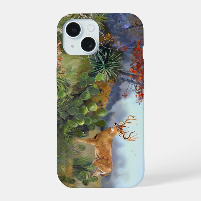 Texas Buck iPhone 15 Fall Hülle (Rückseite)