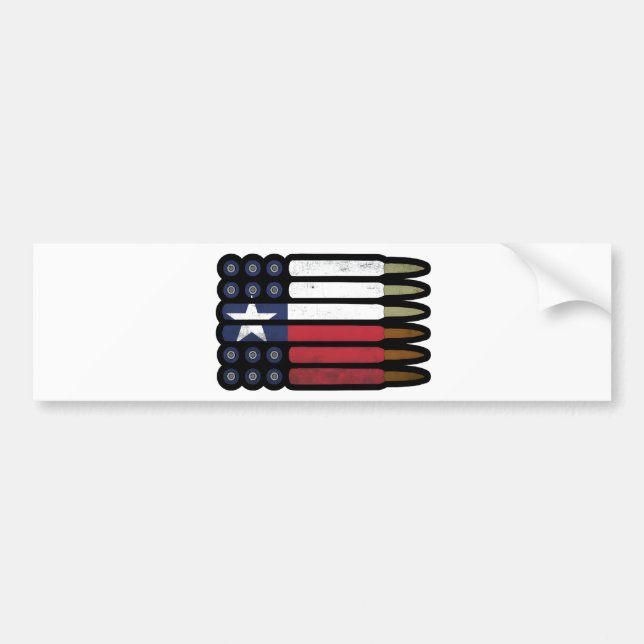 Texas Bullet Ammo Texan State Flag Autoaufkleber (Vorne)