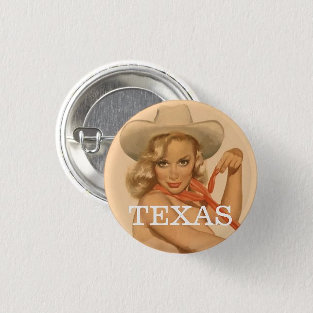 TEXAS BUTTON-UP-MÄDCHEN-SCHALTER BUTTON (Vorne & Hinten)