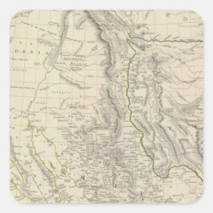 Texas, Calif, N Mexiko Quadratischer Aufkleber