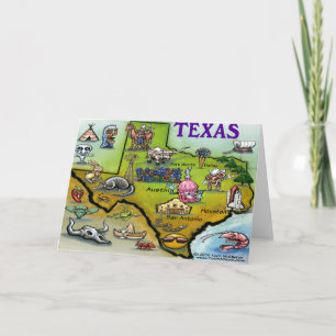 TEXAS-Cartoon-Karte Karte
