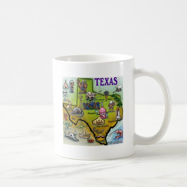 TEXAS-Cartoon-Karte Tasse (Rechts)