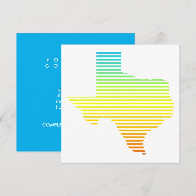 texas chill fade einladung (Vorne/Hinten)