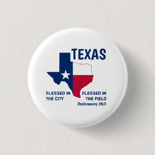 TEXAS Christliche Schrift gesegnet Button