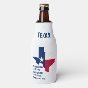 TEXAS Christliches Schriftzug Gesegnetes Monogramm Flaschenkühler