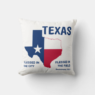 TEXAS Christliches Schriftzug Gesegnetes Monogramm Kissen