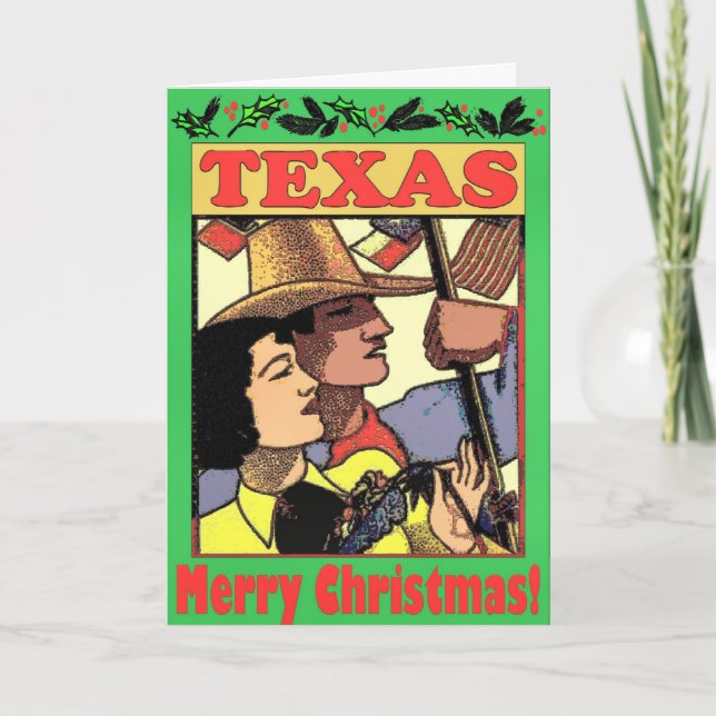 Texas Christmas Feiertagskarte (Vorderseite)